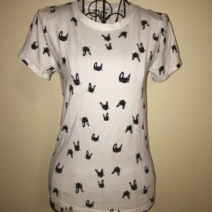 White Forever 21 Shirt with Cats